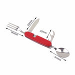 Set posate pieghevoli 4 in 1 in acciaio inox