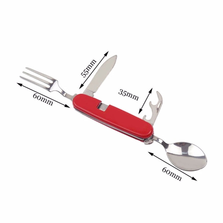 Set posate pieghevoli 4 in 1 in acciaio inox