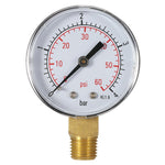 Manometro filtro piscina antiurto in acciaio inox 1/4"