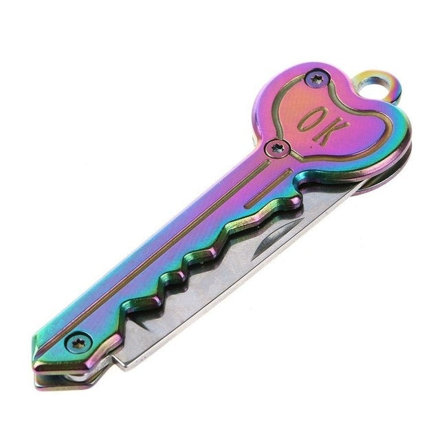 Mini coltello portachiavi tattico pieghevole 15cm