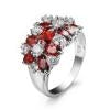Anello donna in argento 925 con zircone geometrico