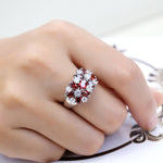 Anello donna in argento 925 con zircone geometrico