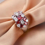 Anello donna in argento 925 con zircone geometrico