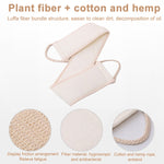 Spugna luffa esfoliante con cinghia posteriore 19cm