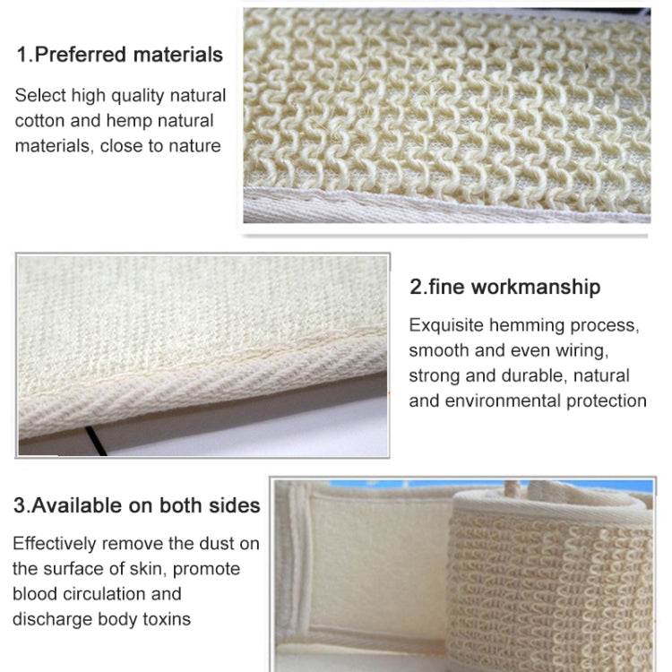 Spugna luffa esfoliante con cinghia posteriore 19cm