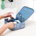 Borsa per cosmetici da viaggio imbottita impermeabile 28x22x10cm