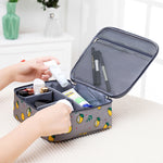 Borsa per cosmetici da viaggio imbottita impermeabile 28x22x10cm