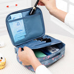 Borsa per cosmetici da viaggio imbottita impermeabile 28x22x10cm