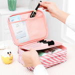 Borsa per cosmetici da viaggio imbottita impermeabile 28x22x10cm