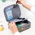 Borsa per cosmetici da viaggio imbottita impermeabile 28x22x10cm