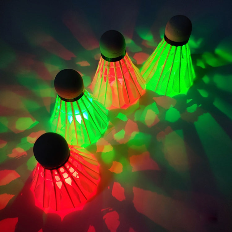 Badminton con luce LED in piuma d'oca 4 in 1