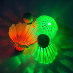 Badminton con luce LED in piuma d'oca 4 in 1