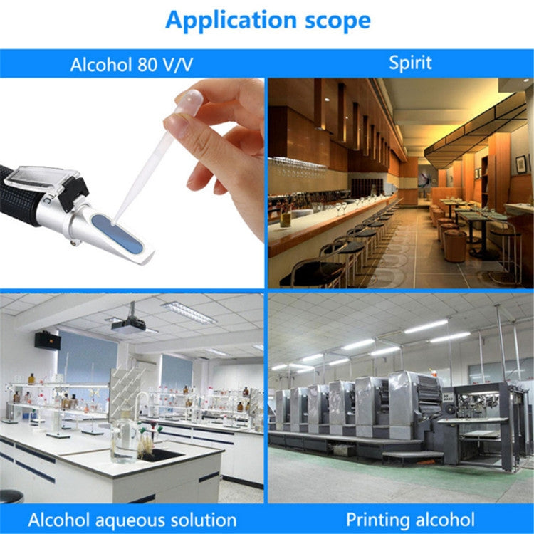 Rifrattometro portatile per misurare alcol 0-80% v/v