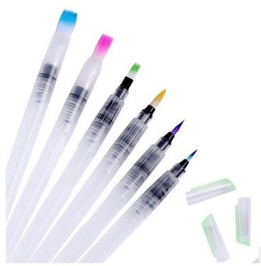 Set 6 Pennelli Portatili per Acquerello e Disegno