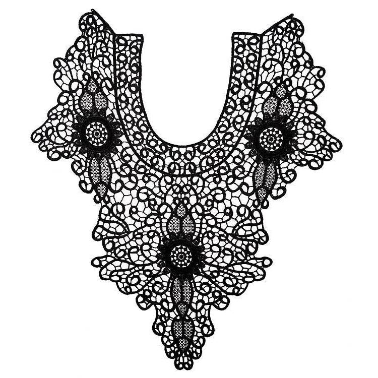 Colletto finto ricamato in pizzo per abbigliamento 55x47 cm