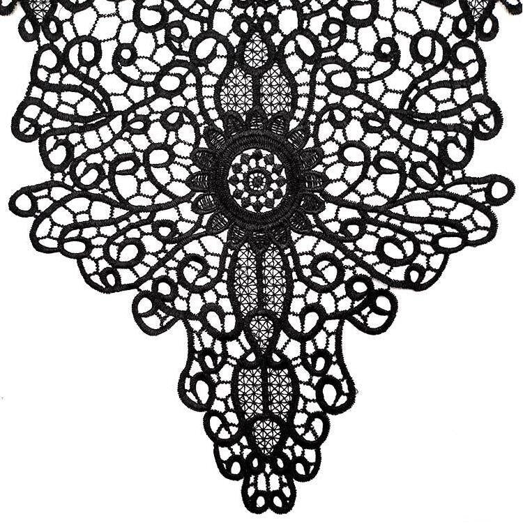 Colletto finto ricamato in pizzo per abbigliamento 55x47 cm