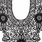 Colletto finto ricamato in pizzo per abbigliamento 55x47 cm