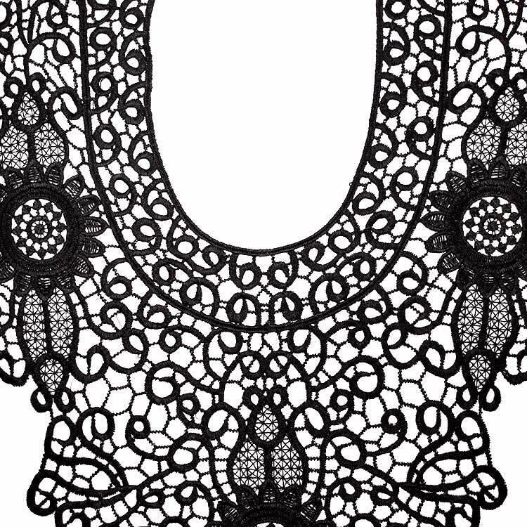 Colletto finto ricamato in pizzo per abbigliamento 55x47 cm