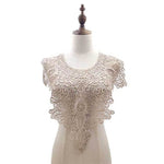 Colletto finto ricamato in pizzo per abbigliamento 55x47 cm