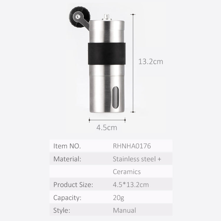 Mini macinacaffè manuale in acciaio inox 30 g