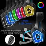 Cuffie da gioco RGB con microfono 3,5 mm e cavo 2,2 m