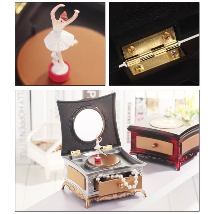 Toletta classica con carillon girevole e cassetto a specchio
