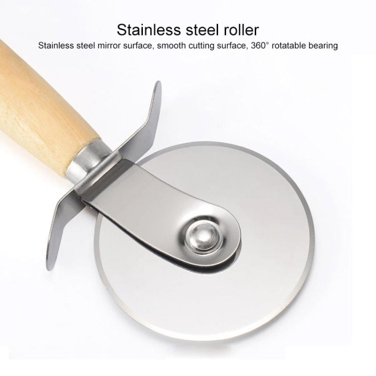 Coltello per pizza in acciaio inox con ruota da 6 cm