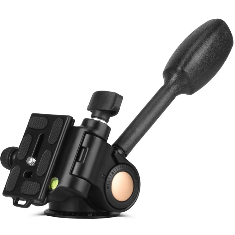 Q08 Teste per treppiede in metallo livellanti con scala panoramica a 360 gradi, smorzamento tridimensionale, Q08