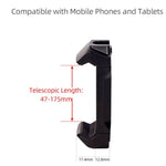 Xiletu Xj-13 Trasmissione dal vivoMorsetto per telefono con montaggio su treppiede con fori per viti da 1/4 di pollice e base per pattino freddo, Phone Clamp