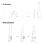 Router AP con copertura wireless ad alta potenza Comfast per esterni, EW71 300Mbps, EW72 1200Mbps