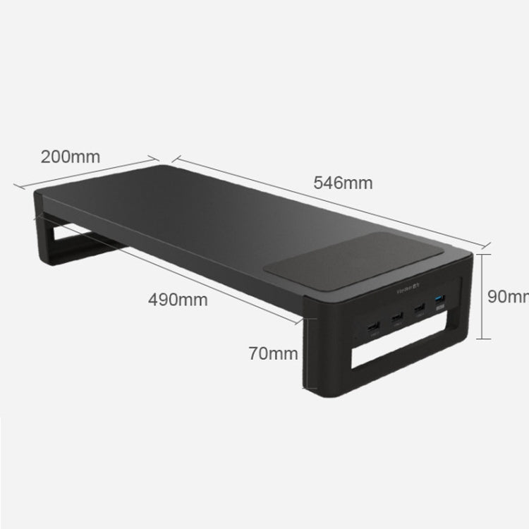 Base di archiviazione desktop Vaydeer con ricarica wireless