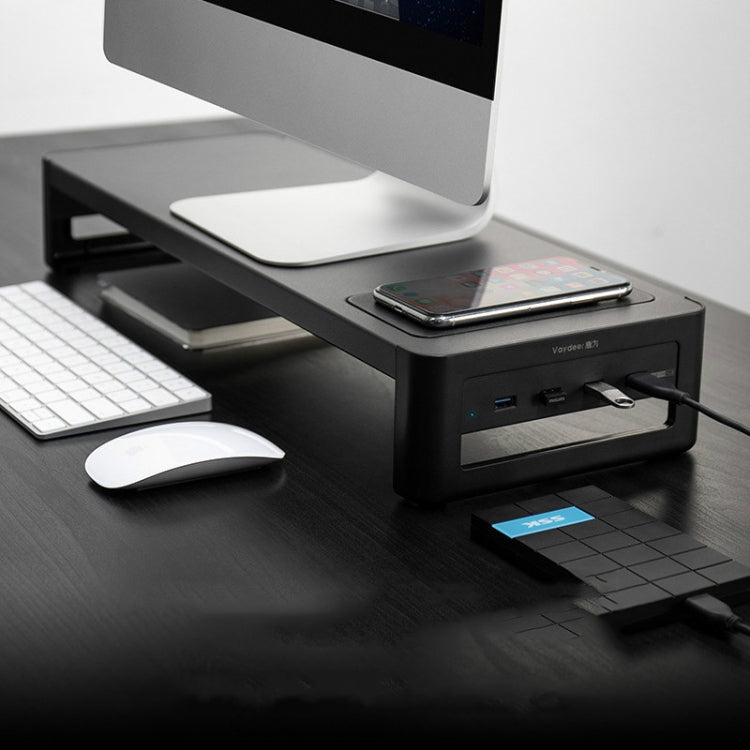 Base di archiviazione desktop Vaydeer con ricarica wireless