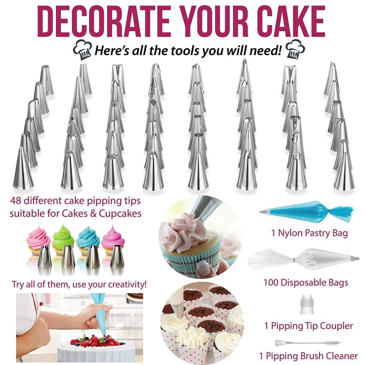 Set giradischi e bocche per decorare torte 164 pezzi