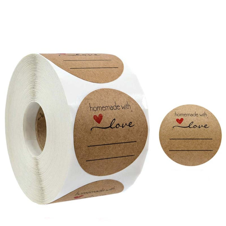10 adesivi sigillanti in carta kraft rotondi 6,5 cm