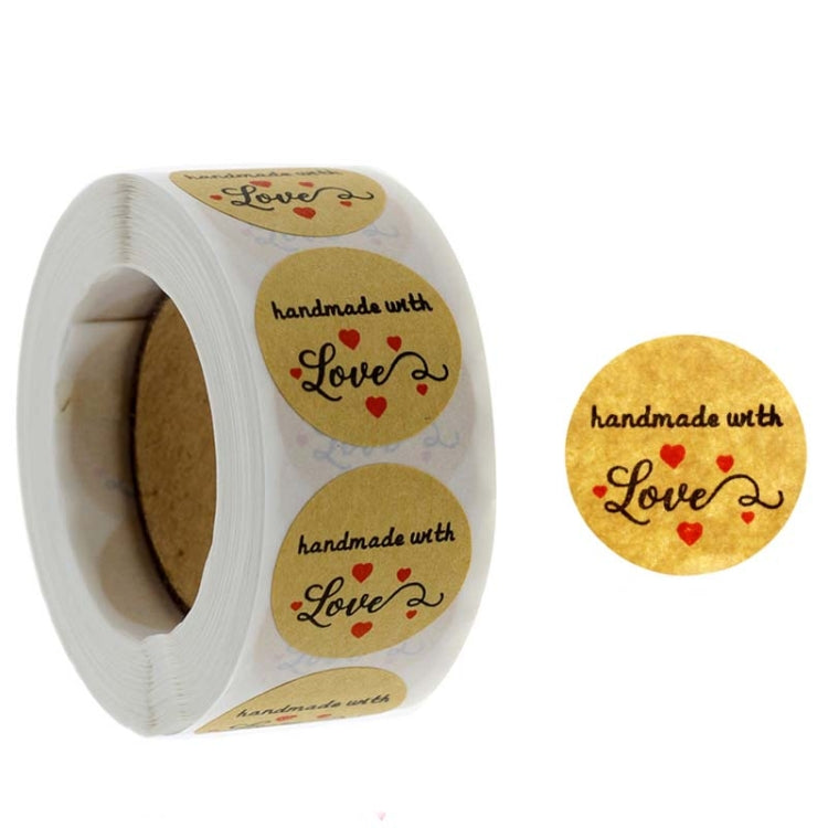 10 adesivi sigillanti in carta kraft rotondi 6,5 cm