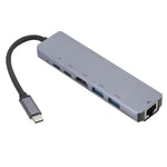 Docking station USB-C 6 in 1 con HDMI, RJ45 e USB 3.0