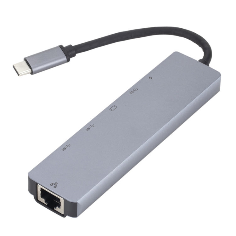 Docking station USB-C 6 in 1 con HDMI, RJ45 e USB 3.0
