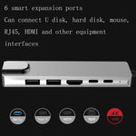 Docking station USB-C 6 in 1 con HDMI, RJ45 e USB 3.0