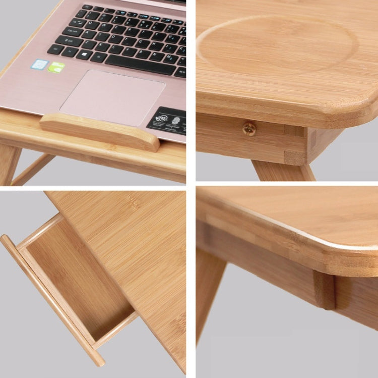 Scrivania pieghevole per laptop con cassetto e slot carte