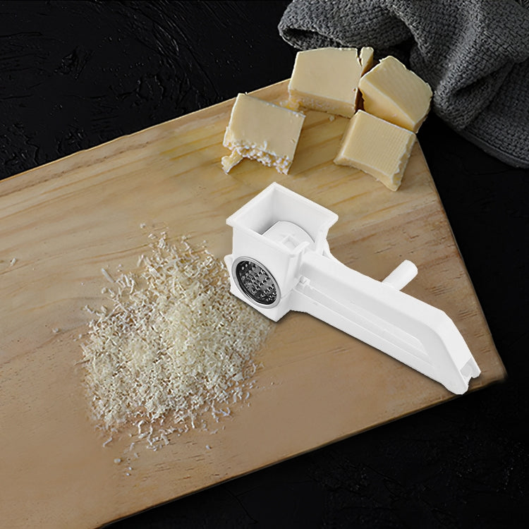 Grattugia rotativa a manovella in plastica e acciaio inox
