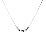 Collana piselli in argento sterling 925 con zirconi