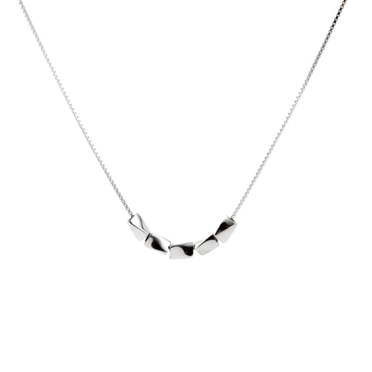 Collana piselli in argento sterling 925 con zirconi