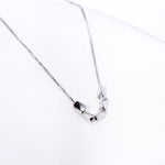 Collana piselli in argento sterling 925 con zirconi