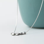Collana piselli in argento sterling 925 con zirconi