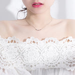 Collana piselli in argento sterling 925 con zirconi
