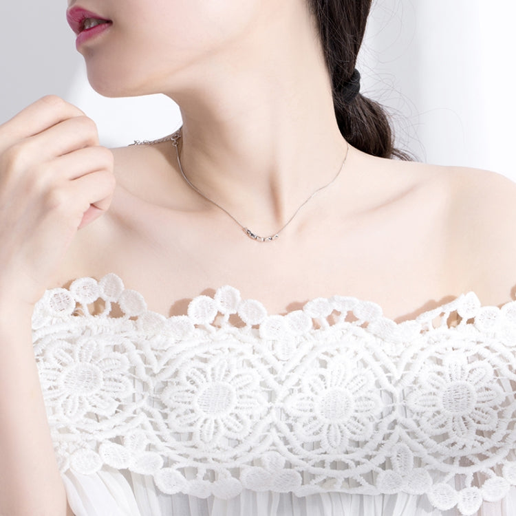 Collana piselli in argento sterling 925 con zirconi