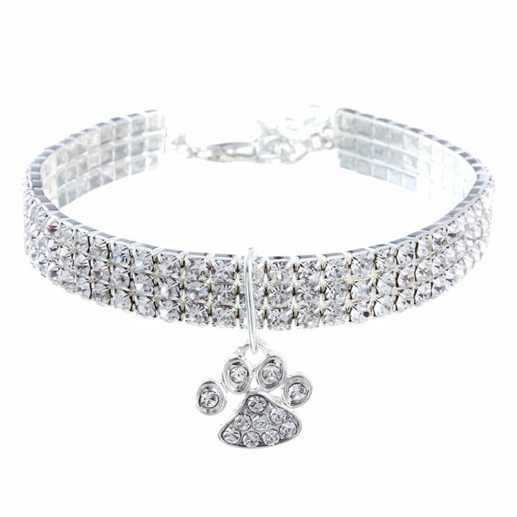 Collare per animali domestici con diamanti elastico S M L