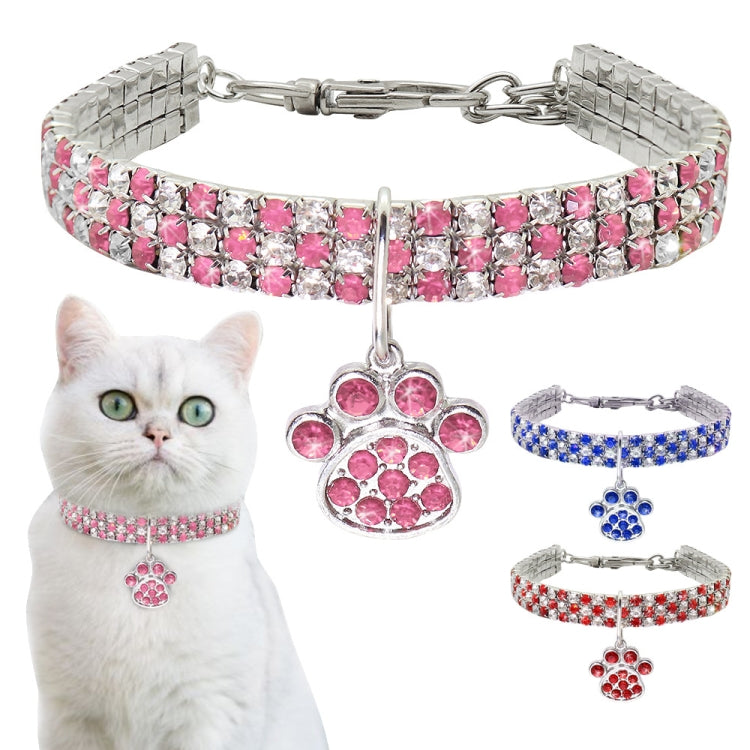Collare per animali domestici con diamanti elastico S M L