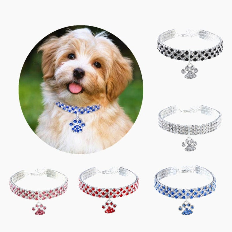 Collare per animali domestici con diamanti elastico S M L