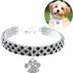 Collare per animali domestici con diamanti elastico S M L